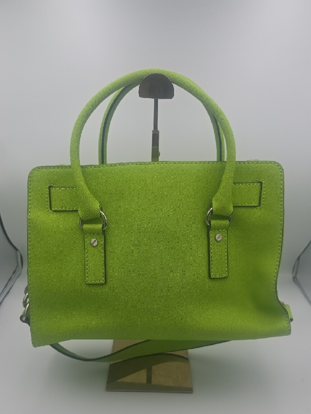 Michael Kors Lime Green Saffiano Leather Satchel - Picture 11 of 11